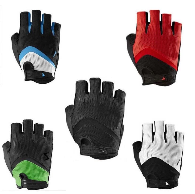 Leather Half Finger Cycling Gloves Bike Bicycle Sport Short Fingerless Gloves
