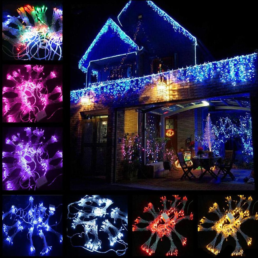 Wholesale DHL LED String Lights Christmas 10m Droop 0.3m 0.5m Curtain