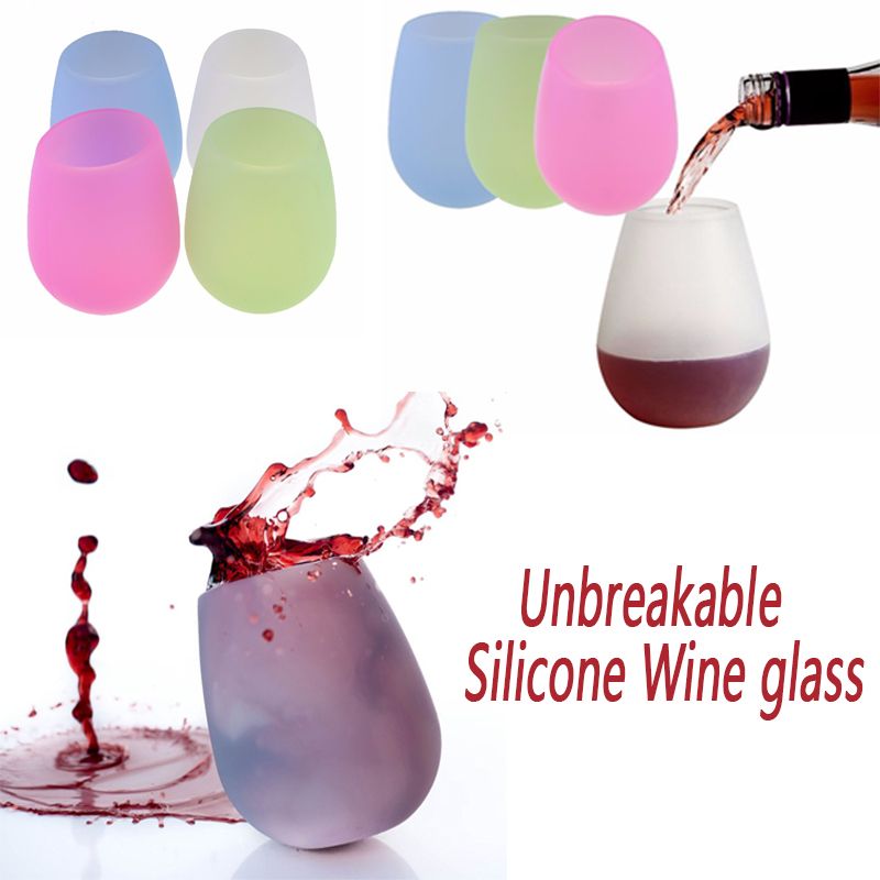juego de 6 copas de vino plegables y ecológicas para camping blanco senderismo piscina barco irrompibles playa Copas de vino de silicona viajes picnic sin tallo