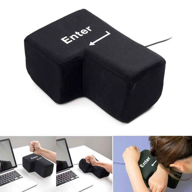 Big Enter Pillow Supersized Usb Big Enter Key Office Desktop