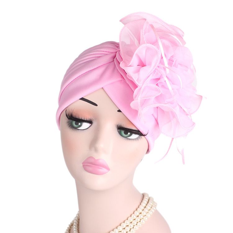 Fascinators Hat Women Ruffle Turban 