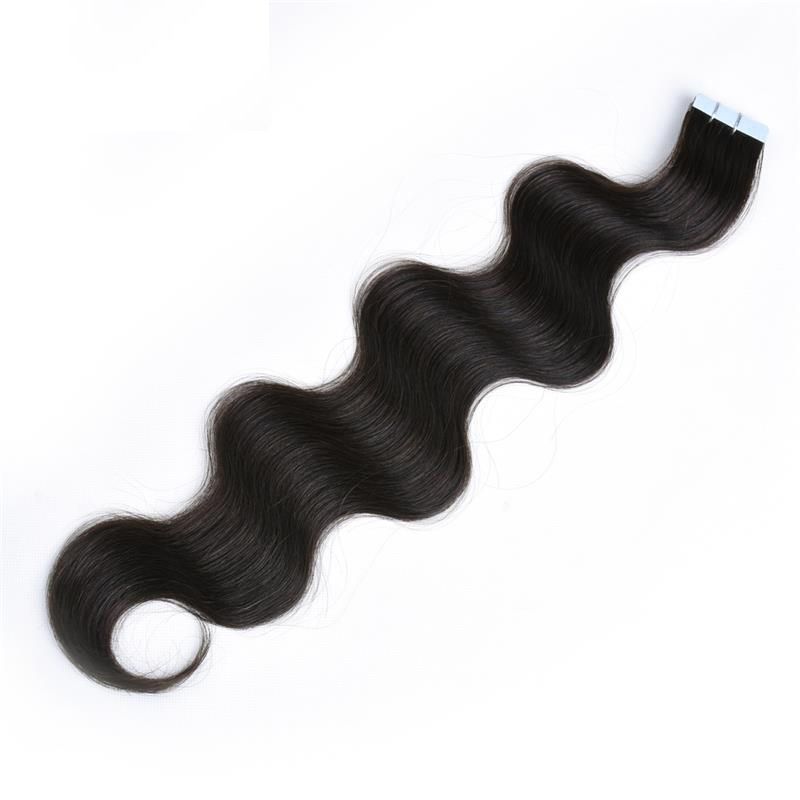 Tape in Human Hair Extensions #1B Natural color body wave Remy Skin Weft Remy Hair Extensions Tape in Human Hair Extensions #1B Natural color body wave Remy Skin Weft Remy Hair Extensions