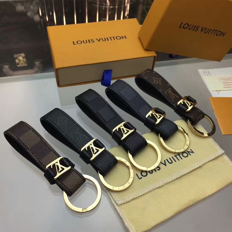 Louis Vuitton LV Dragonne Key Holder Brown Calf