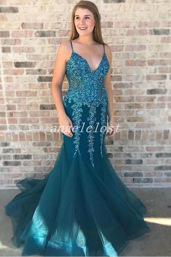 teal prom dresses 2019