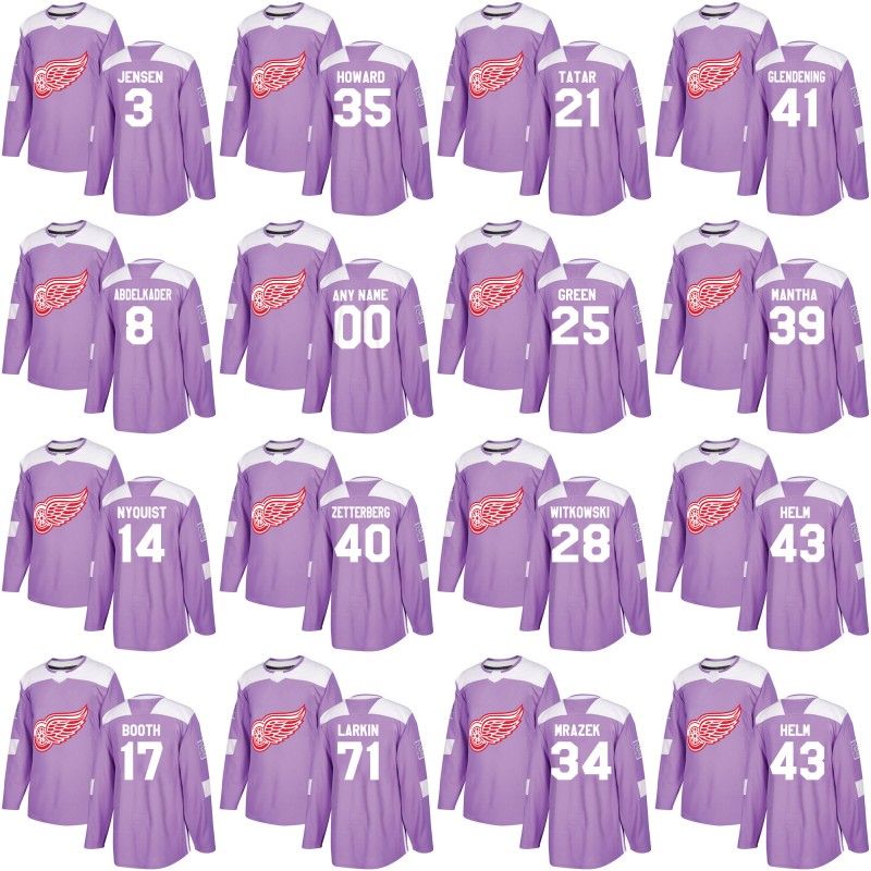 detroit red wings hockey fights cancer jersey