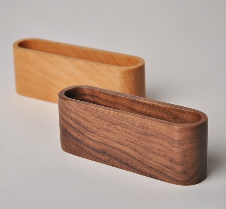 2020 Rustic Wood Name Card Holder Desk Accessories Home Office
