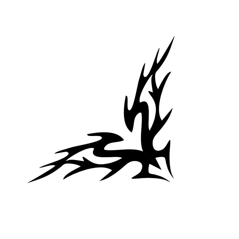 2020 Tribal Flames Hood Decals Vinyl Motor Stickers