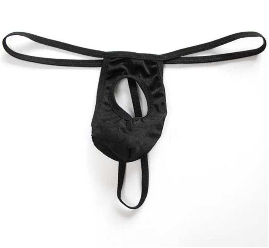 Sexy Gay Thong Penis Hole Pouch T Back Male Erotic Homens G String