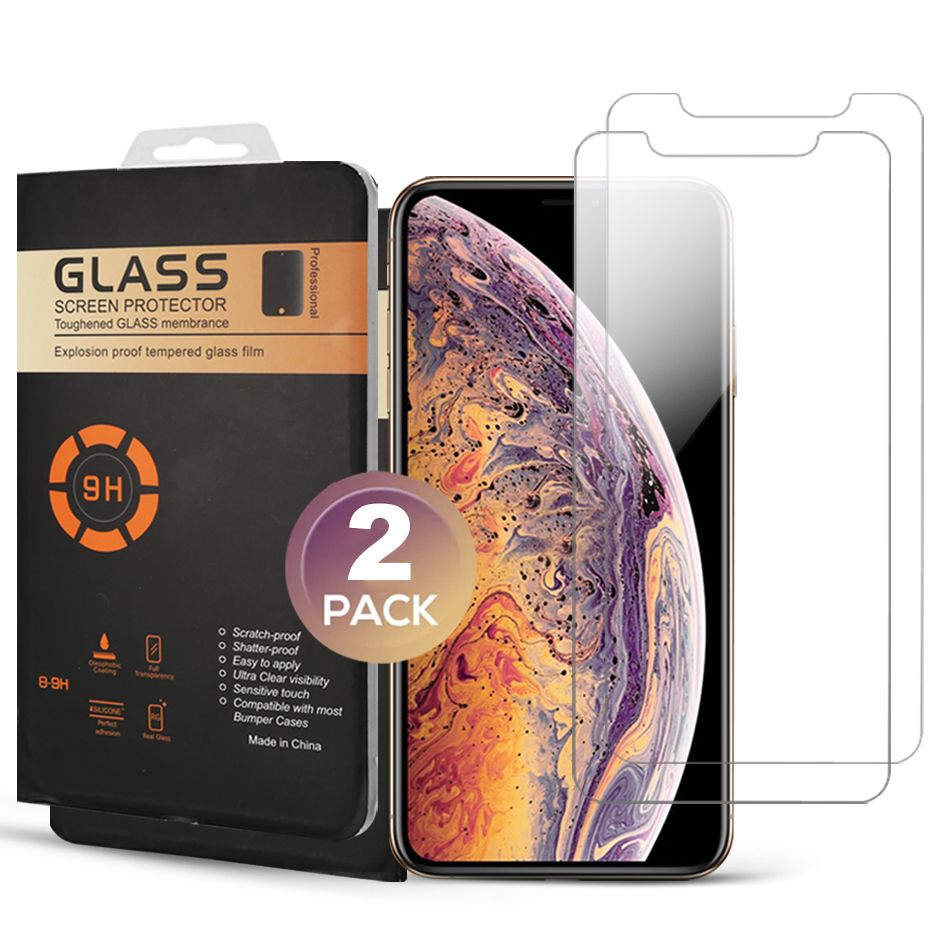 Shatterproof 4 Pack Conber Screen Protector for iPhone 11 Pro Max//iPhone Xs Max, Scratch-Resistant 9H Tempered Glass Film Screen Protector for iPhone 11 Pro Max//iPhone Xs Max