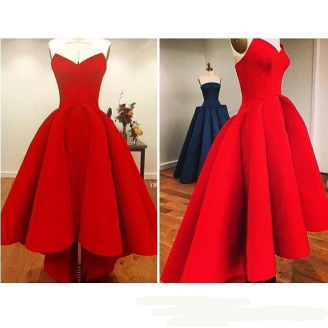 bright red long dress