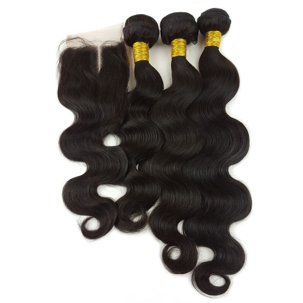 Bundle Hair Deals With Closure Body Wave Human Hair Vendor