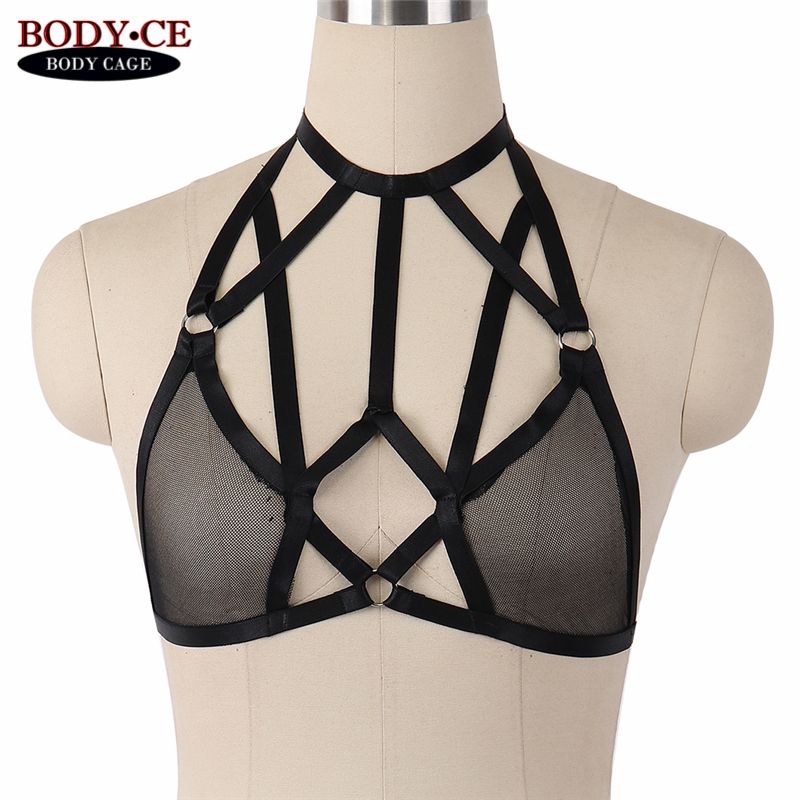 strappy caged bralette