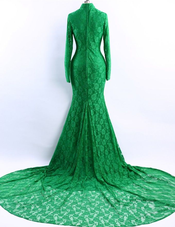 emerald green vintage dress