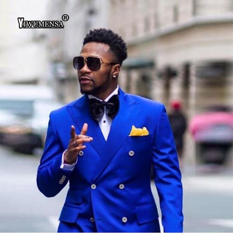 2019 Yiwumensa Costume Mariage Homme Mens Suits Designers 2018 Double Breasted Royal Blue Man Suit Slim Fit Mens Suit Trajes Hombre From Meizuang