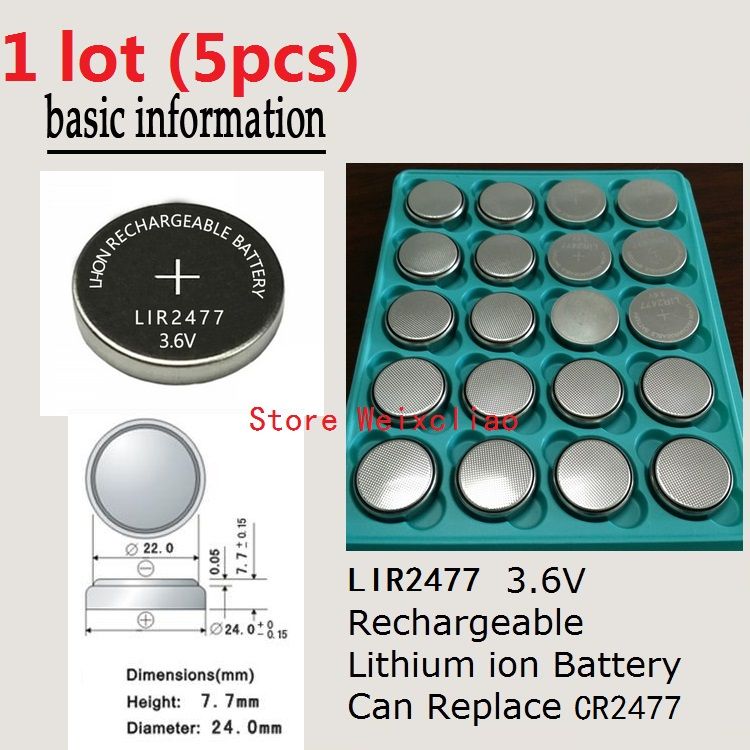 1 Lir2477 3 6v Lithium Li Ion Rechargeable Button Cell Battery 2477 3 6 Volt Li Ion Coin Batteries Replace Cr2477 Br50 Battery E Cig Batteries Uk From Weixcliao1 18 1 Dhgate Com