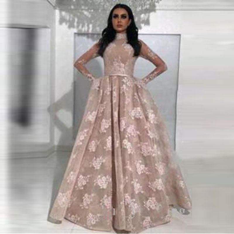 ball gown high neck