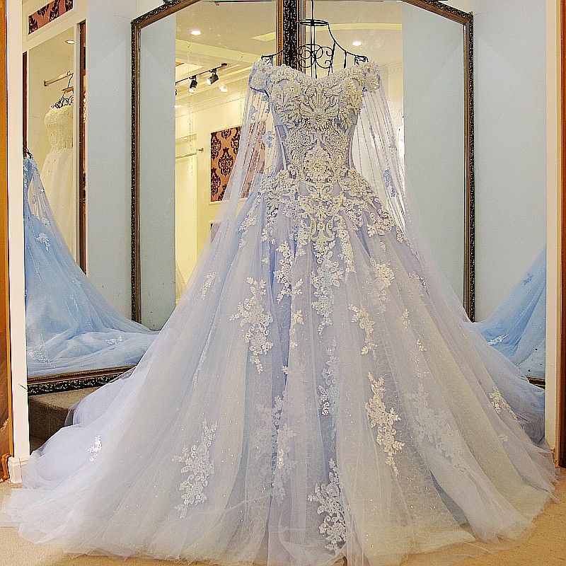 ball gown with cape