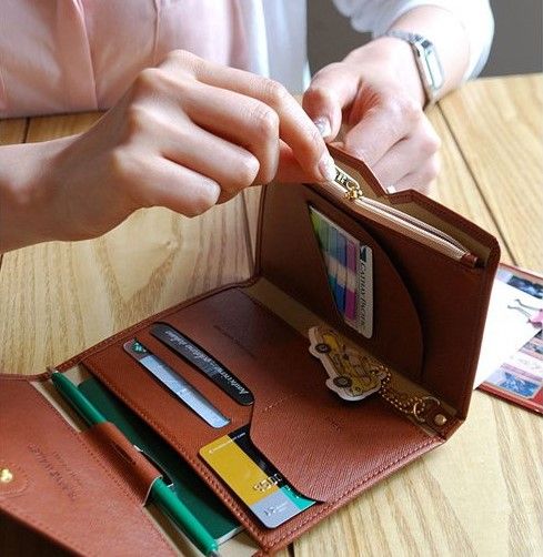Paquete de ropa de billetera de mujer casual femenino corta corta casual multifunción billeteras 