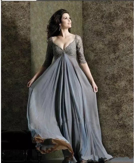 grey mother of the bride dresses plus size