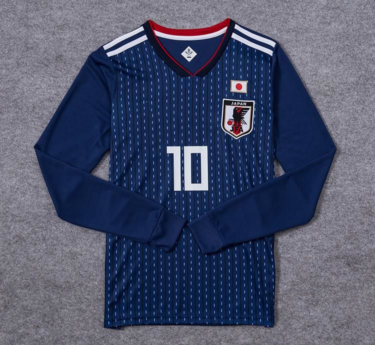 En 2018 World Cup Camisa De Fútbol Camisa De Manga Larga 2018 Familia Japonesa Azul # 10 KAGAWA 4 Honda Japón 2018 Copa Mundial De Fútbol Uniformes Yhsw007, 28,9 € | DHgate