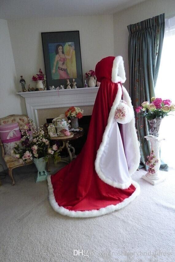 red bridal cape