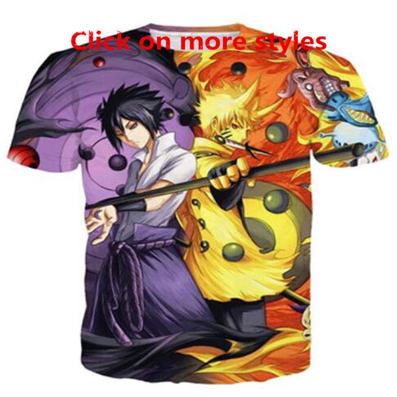 Nueva Moda Parejas Hombres Mujeres Unisex Naruto Uchiha Itachi Divertido 3D Imprimir Sin Gorra Casual camiseta Nueva Moda Parejas Hombres Mujeres Unisex Naruto Uchiha Itachi Divertido 3D Imprimir Sin Gorra Casual camiseta