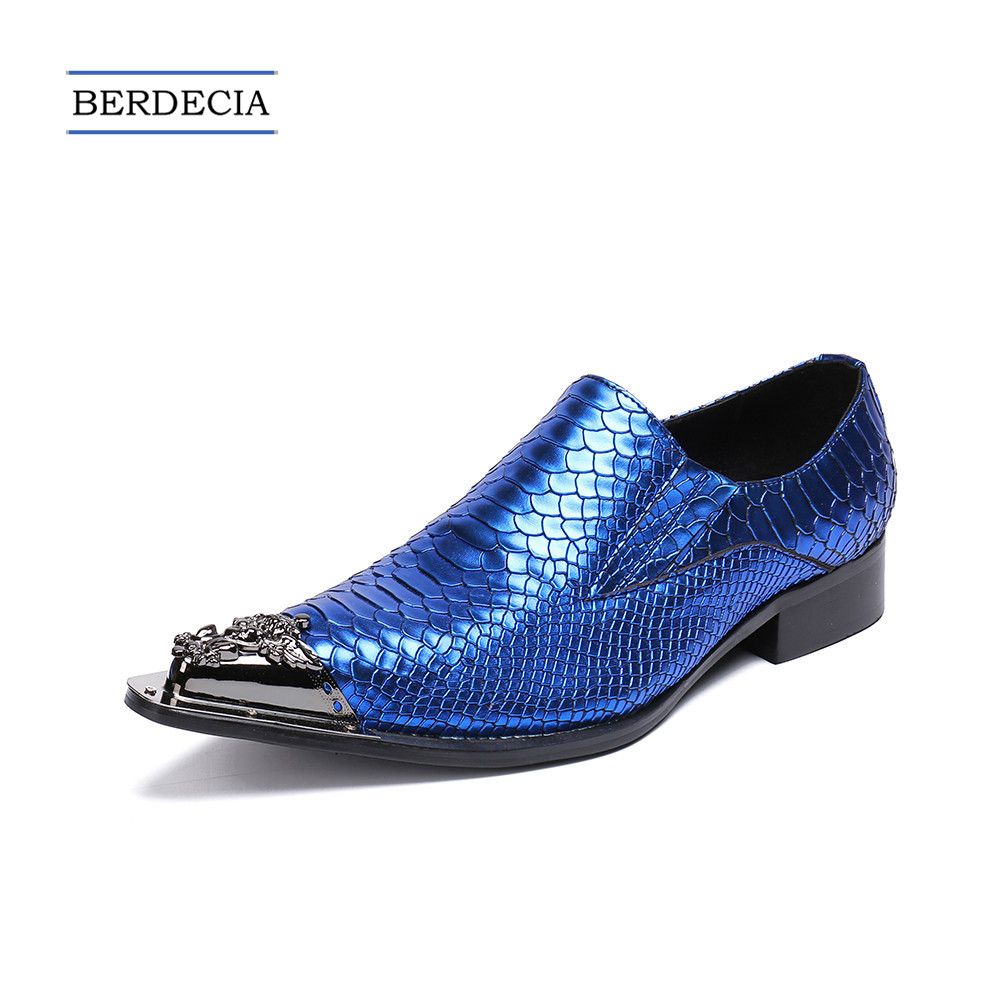 blue leather shoes ladies