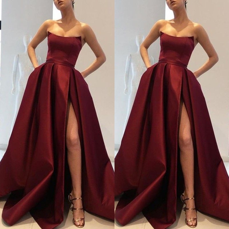 strapless corset prom dress
