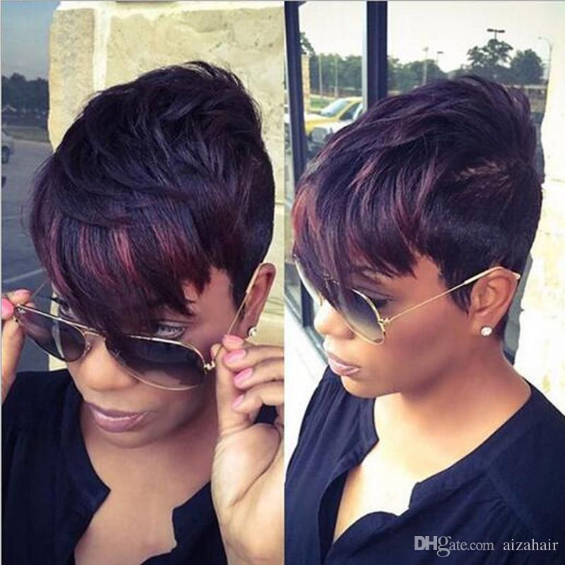 Multi color black burgundy short bob hair wigs highlights synthetic hair  wigs for womens fashion party wig