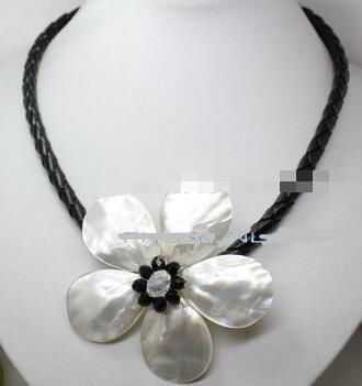CAMPANILLA Blanca Collar CAMPANILLA Blanca Flor Colgante Madre De Perla