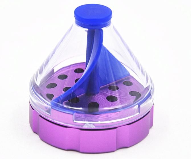 2021 Funnel Tobacco Grinder Aluminum Alloy Smoking Grinder Herb Spice
