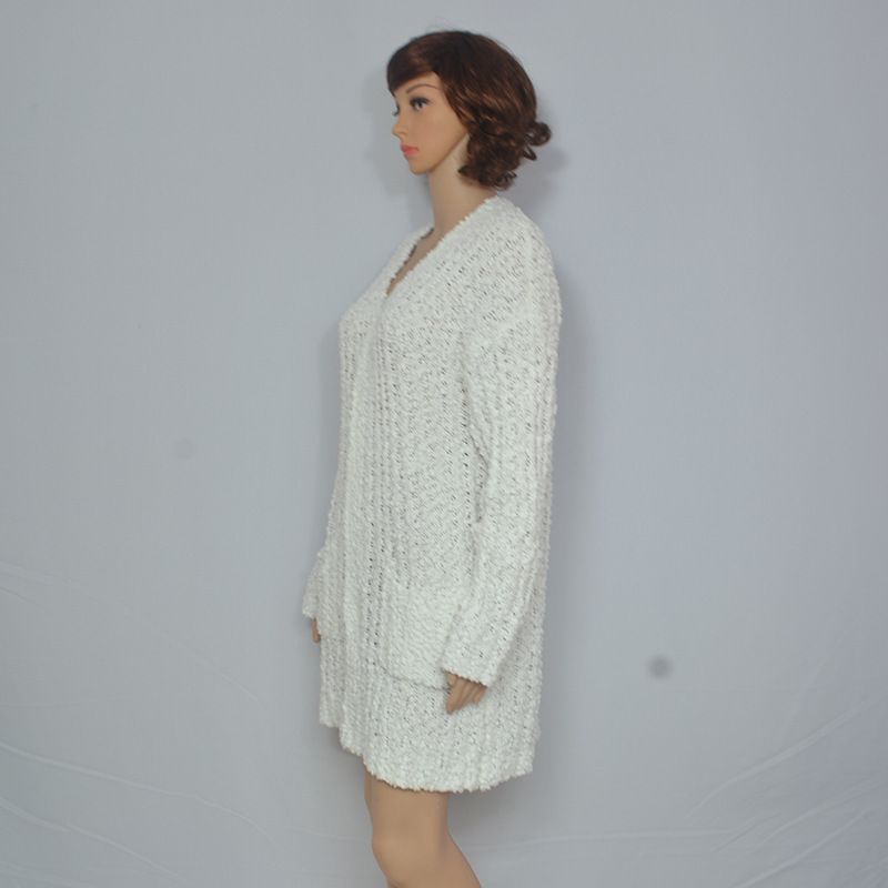 white cardigan sweatshirt