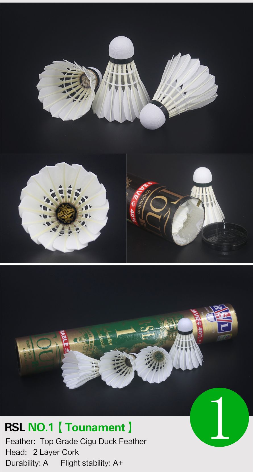 2021 Original RSL Badminton Shuttlecock Classic Tourney 25doz Wholesale