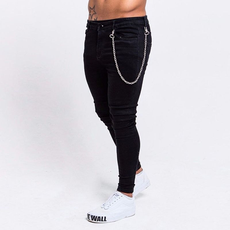 Gingtto Black Skinny Jeans Men With 