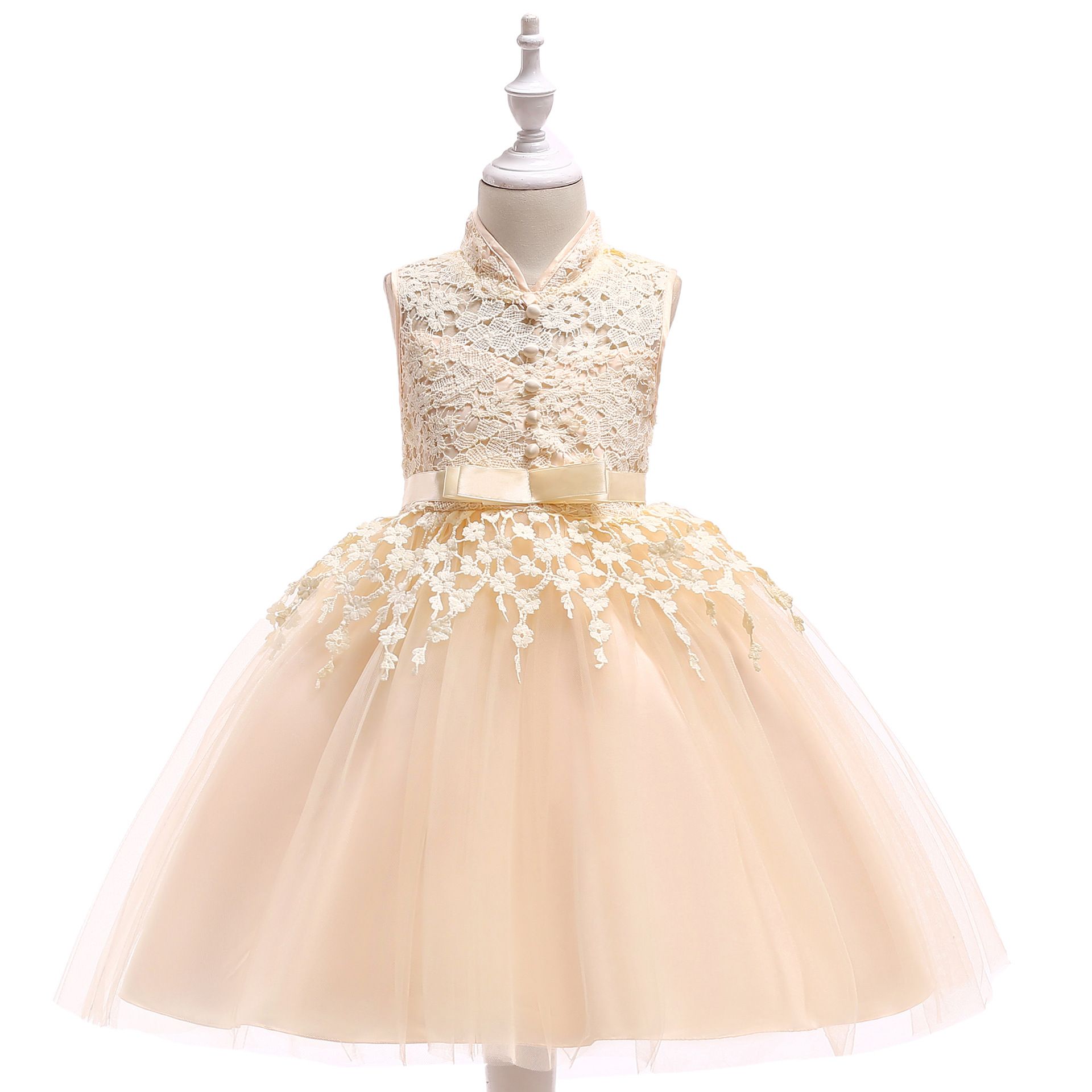 champagne colored little girl dresses
