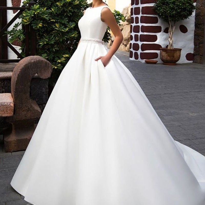 simple beaded wedding dress