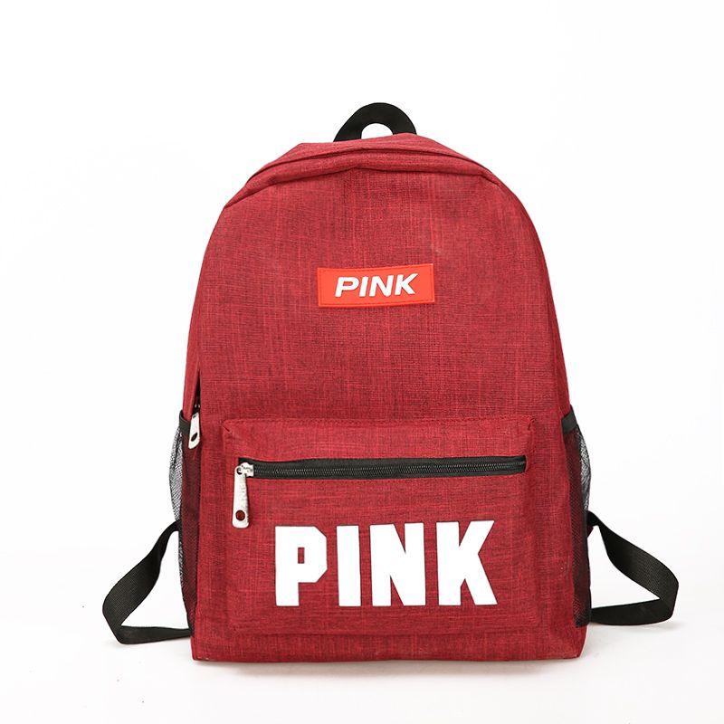 red pink bookbag