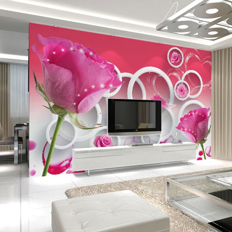Grosshandel Mode Romantische Rosen Tv Hintergrundbild 3d Stereo Wohnzimmer Grosse Wandbild Hochzeit Hochzeit Zimmer Schlafzimmer Tapete Von Xunxun66 14 06 Auf De Dhgate Com Dhgate