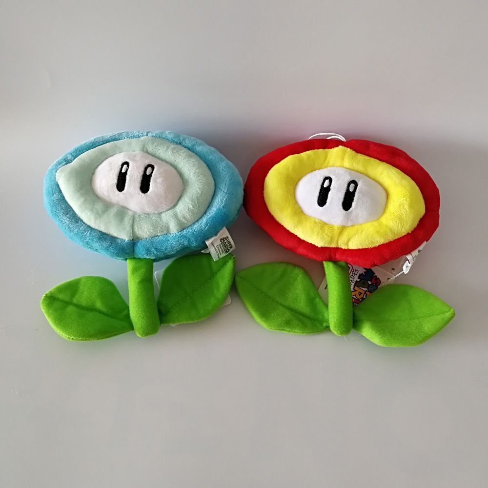 Super Mario Mit Blume Von Eis Plusch 30 Cm Schneemann Eis Blau Bros Flower 3ds Bean Bags Stofftiere