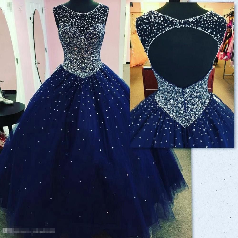 Vestidos Verão Quinceanera Vestidos De Baile Princesa Puffy 2018 Azul Marinho Tule Masquerade Doce 16 Dress Backless Prom Meninas Vestidos De 15 Anos Vestidos De Madrinhas De Casamento De Magicweddingdress01, $906,73 | Pt.Dhgate.Com