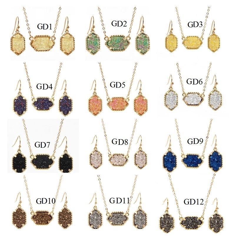 Gold Dangle Earrings/Necklace colors