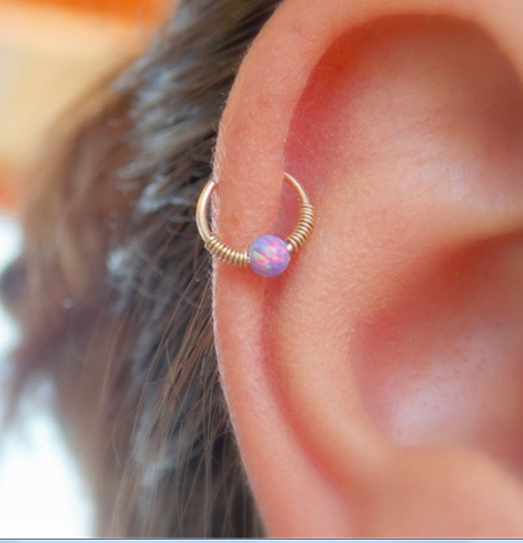 2019 Opal Cartilage Earring Helix Hoop Cartilage Piercing Jewelry Tiny Piercing Hoop From Diyshop2012 22 21 Dhgate Com