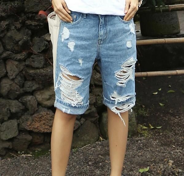 Acquistare Pantaloncini Jeans Strappati Donna Pantaloncini Bicchierini  Strappati Di Grandi Dimensioni Donna Pantaloncini Corti Estivi Lunghi In  Jeans Della Corea Economico | Consegna Veloce E Qualità | It.Dhgate