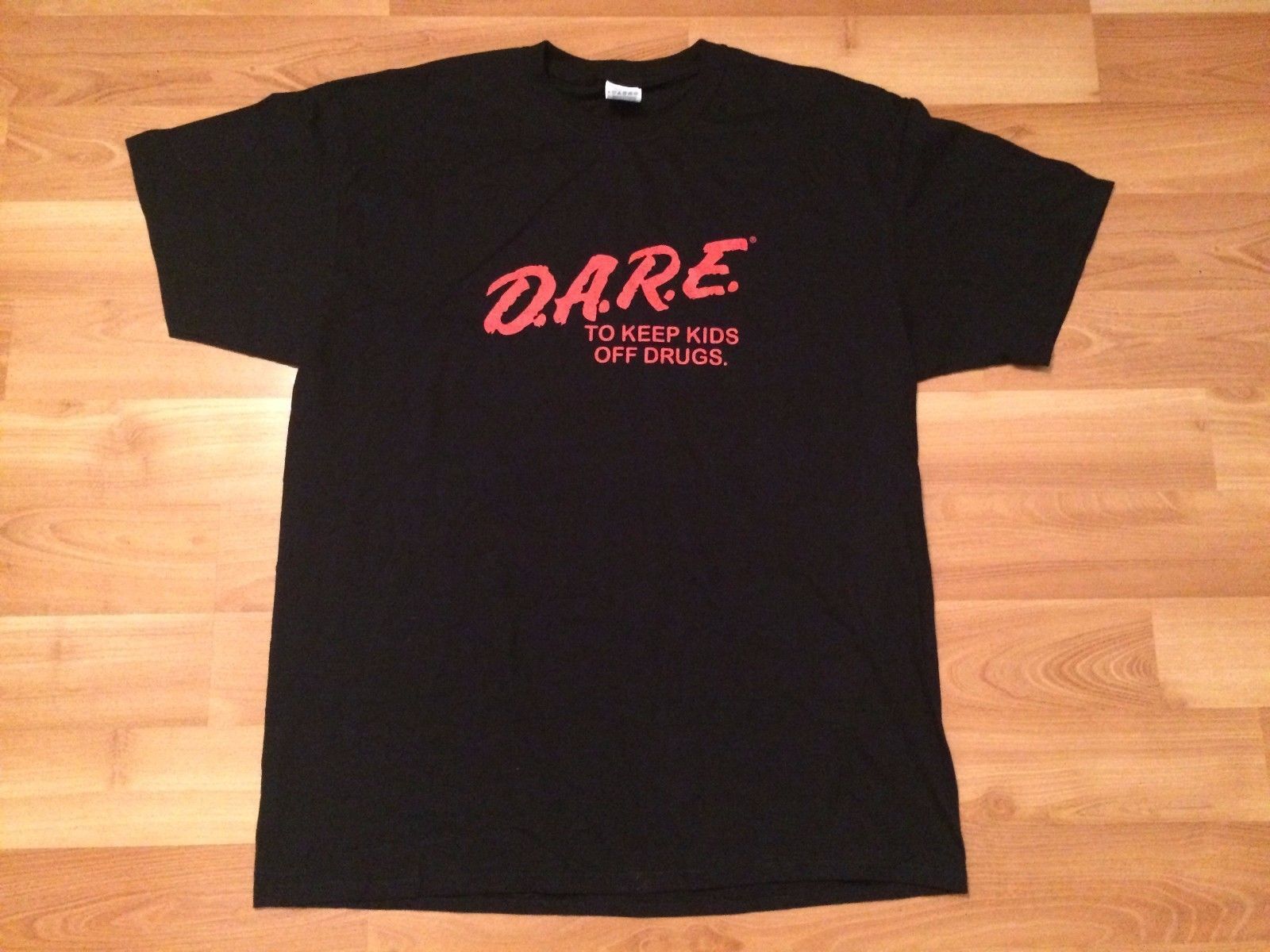 D.A.R.E. T Shirt Mens Xl Black Red Dare 