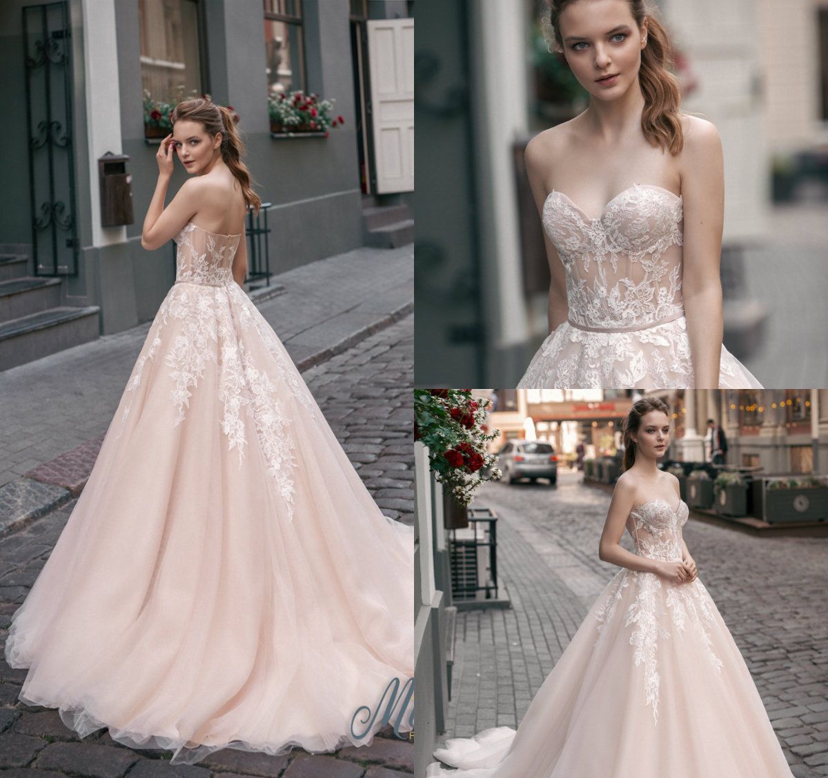 pink casual wedding dress