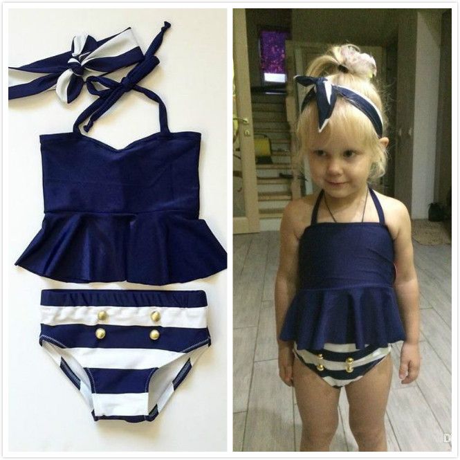 girls navy swimsuit
