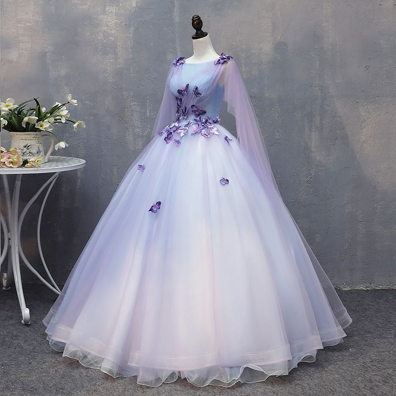 Purple butterfly prom dress Clearance