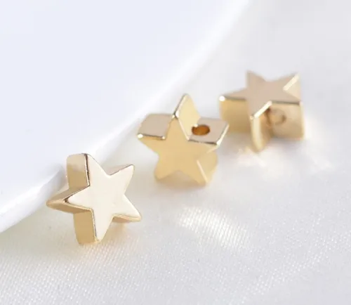 Spacer Findings Star Beads Star Beads Mini Star Beads Antique Bronze Spacer Star Charms 8mm Spacer Beads Mini Beads