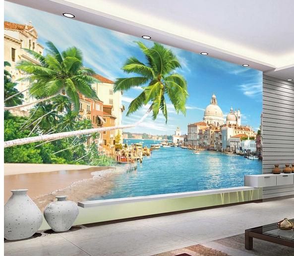 Get Wallpaper Acheter Mur De La Plage Europeenne Tv Fond Decran Mural 3d Papier Desktop Wallpaper Free