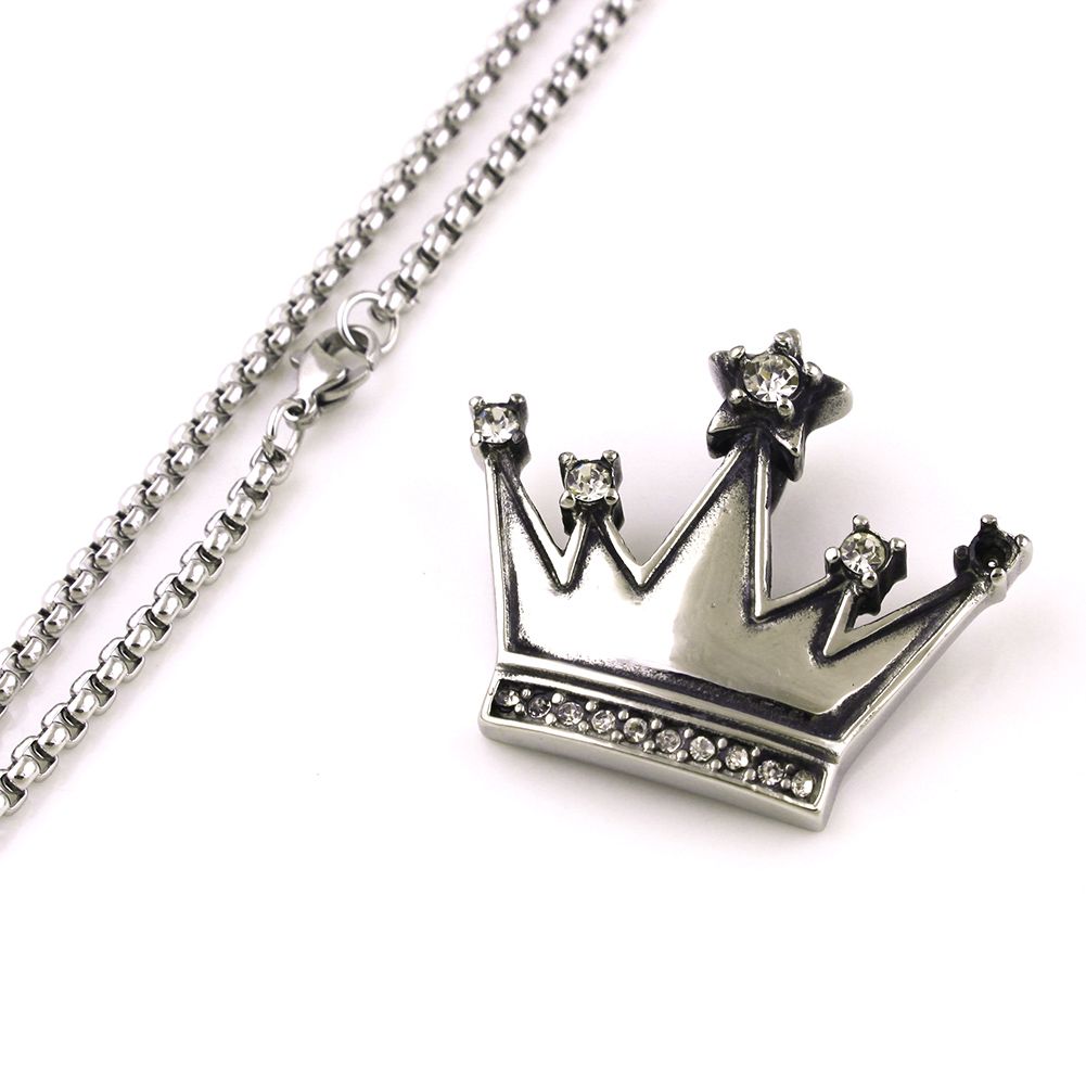 Popular King Crown Pendant Necklace 